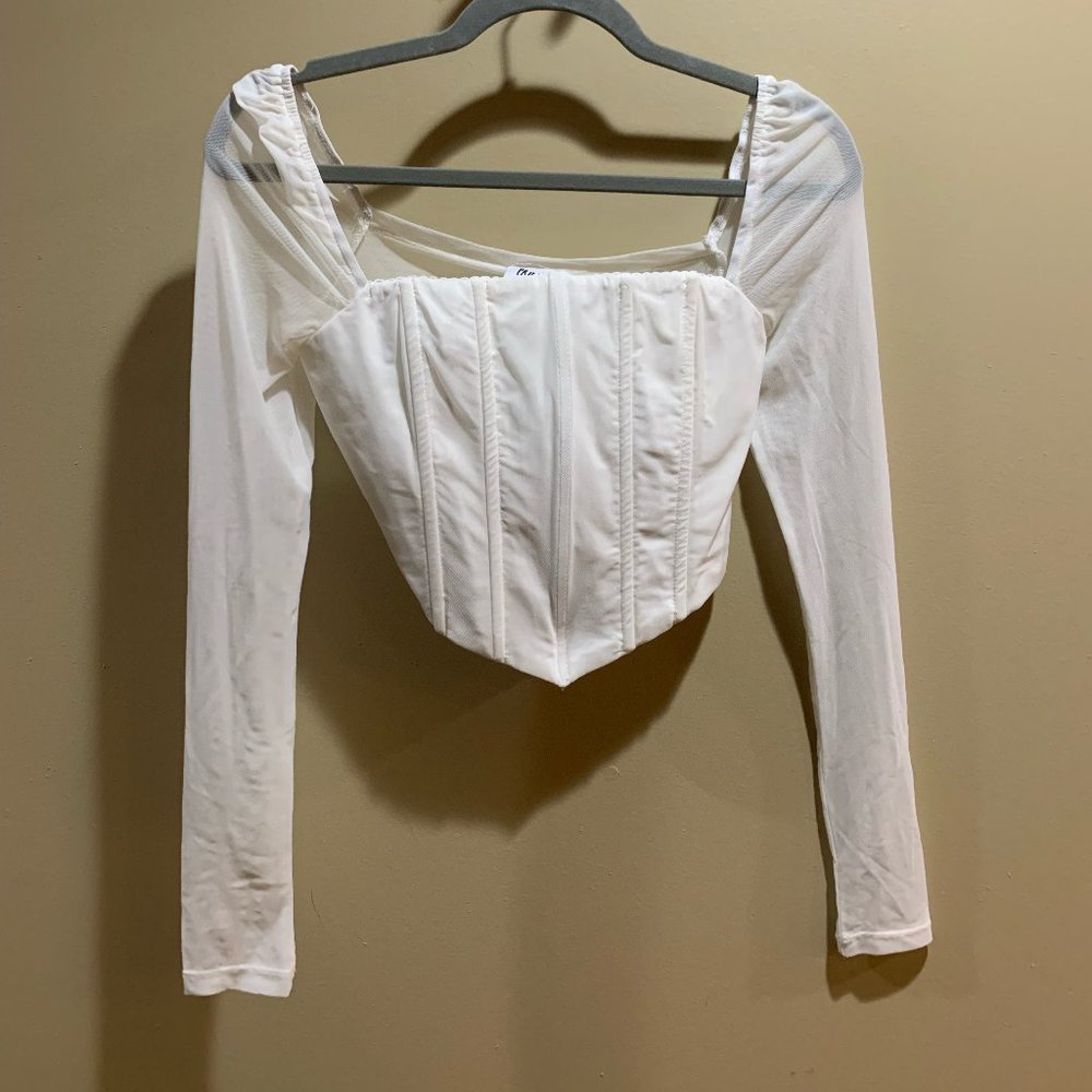 Princess Polly Corset Top in White - Size US6